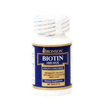 تصویر  قرص بیوتین 1000 میکروگرم برونسون    Bronson Biotin 1000 Mcg