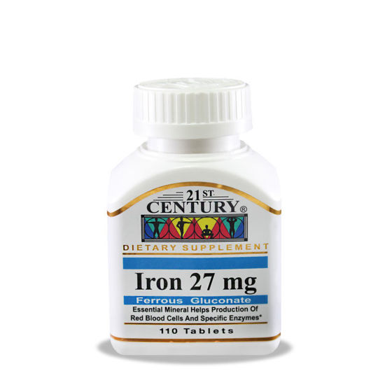 تصویر  قرص  آیرون 27 میلی گرم   Iron 27 mg Ferrous Gluconate