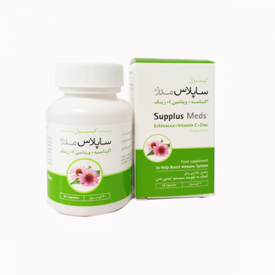 تصویر  کپسول ساپلاس مدز اکیناسه و ویتامین ث و زینک     Supplus Meds Echinace and Vitamin C and Zinc