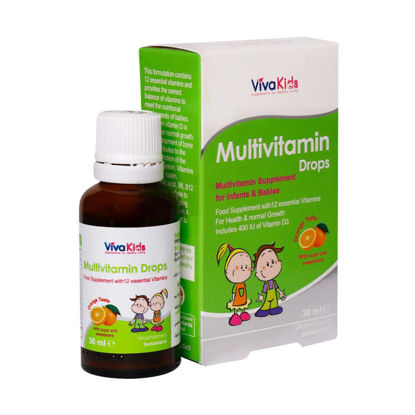 تصویر  قطره مولتی ویتامین ویواکیدز  Viva Kids Multivitamin Drops